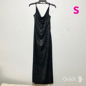 S - NWT Bebe Cowl Neck Spaghetti Strap Slit Midi dress